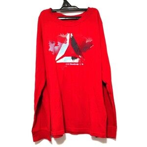 Reebok boys large Red Long Sleeve Shirt Eagle Athletic Casual logo pullover